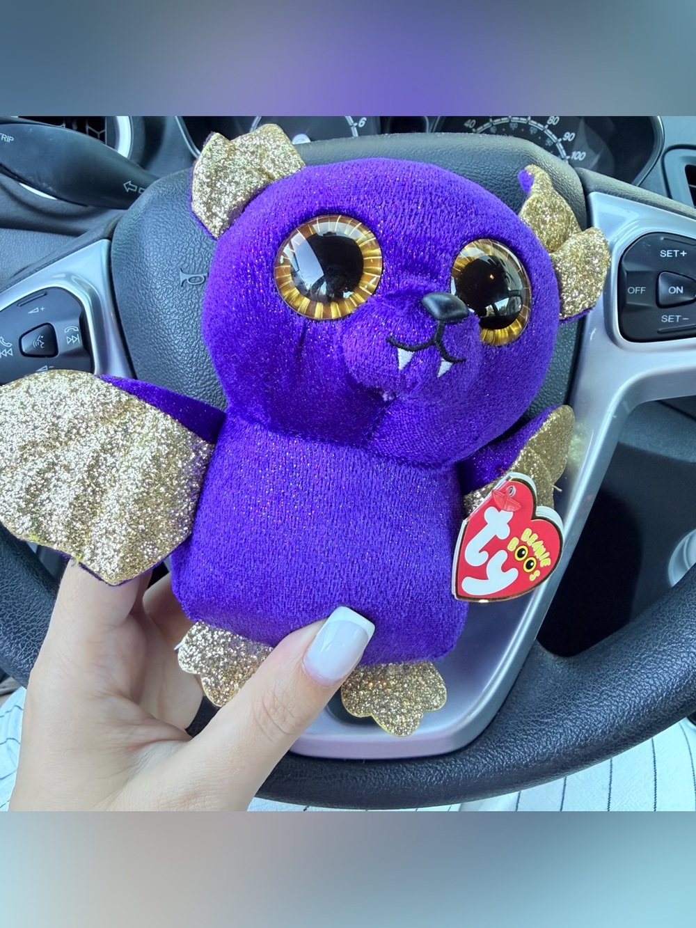 Ty Beanie Baby Boos Collection Count Halloween 2018 Purple Bat  New with tag